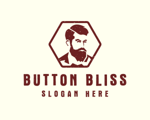 Beard Man Gentleman logo design