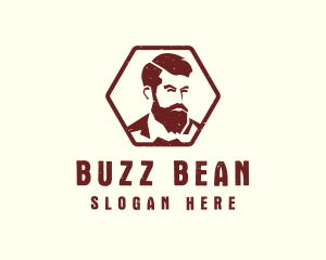 Beard Man Gentleman logo design