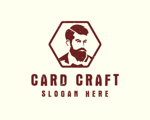 Beard Man Gentleman logo design