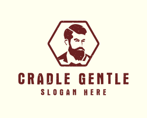 Beard Man Gentleman logo design