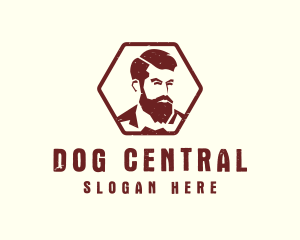 Beard Man Gentleman logo design