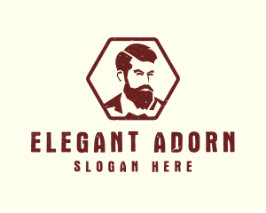 Beard Man Gentleman logo design