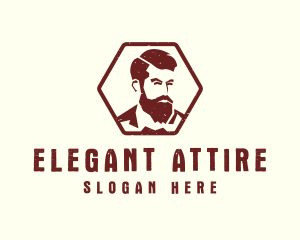 Beard Man Gentleman logo design