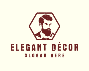 Beard Man Gentleman logo design