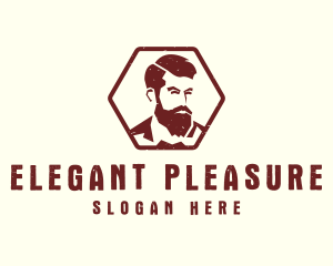 Beard Man Gentleman logo design