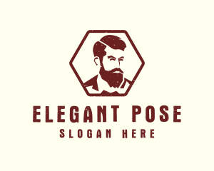 Beard Man Gentleman logo design