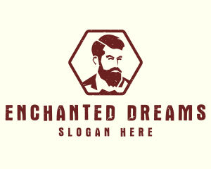 Beard Man Gentleman logo design