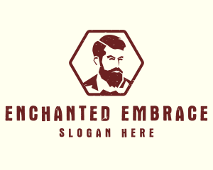 Beard Man Gentleman logo design