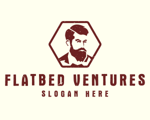 Beard Man Gentleman logo design