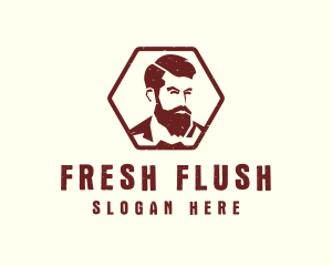 Beard Man Gentleman logo design