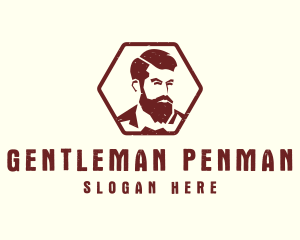 Beard Man Gentleman logo design