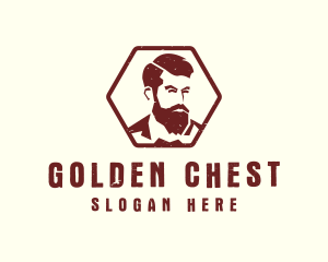 Beard Man Gentleman logo design