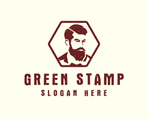 Beard Man Gentleman logo design