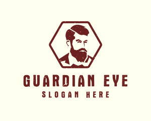 Beard Man Gentleman logo design