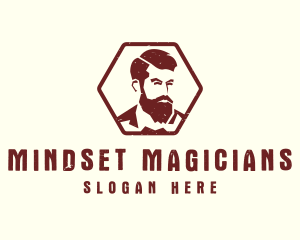 Beard Man Gentleman logo design