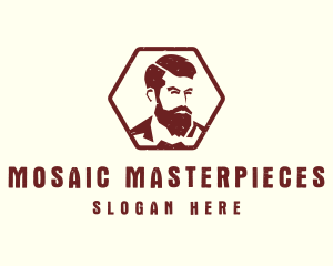 Beard Man Gentleman logo design