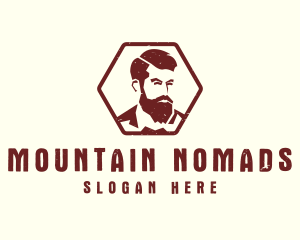 Beard Man Gentleman logo design