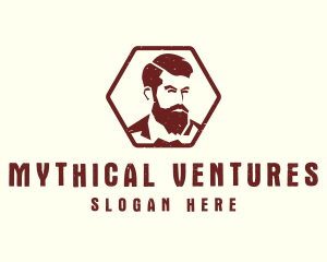 Beard Man Gentleman logo design