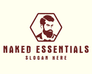 Beard Man Gentleman logo design