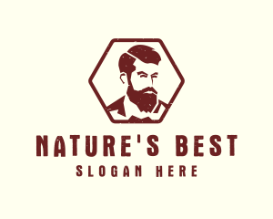 Beard Man Gentleman logo design