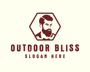 Beard Man Gentleman logo design