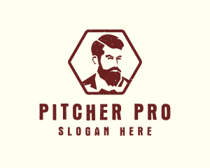 Beard Man Gentleman logo design