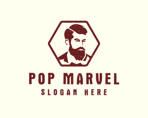 Beard Man Gentleman logo design