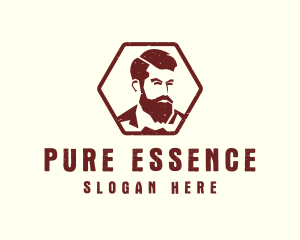 Beard Man Gentleman logo design