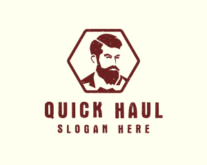 Beard Man Gentleman logo design