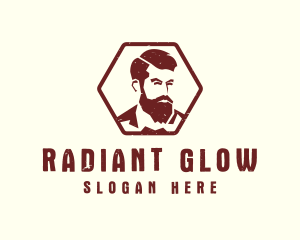 Beard Man Gentleman logo design
