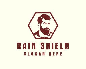 Beard Man Gentleman logo design