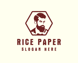 Beard Man Gentleman logo design