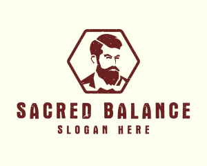 Beard Man Gentleman logo design