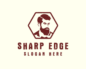 Beard Man Gentleman logo design