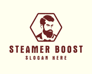 Beard Man Gentleman logo design