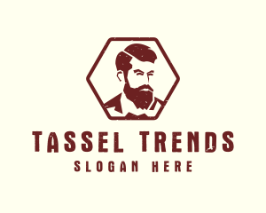 Beard Man Gentleman logo design