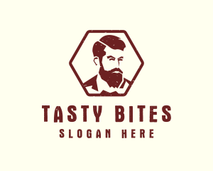 Beard Man Gentleman logo design