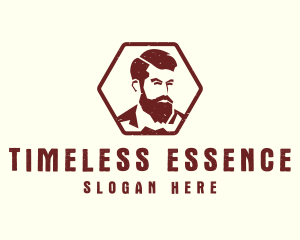 Beard Man Gentleman logo design