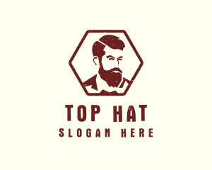 Beard Man Gentleman logo design