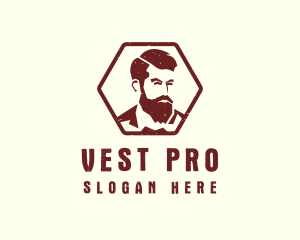 Beard Man Gentleman logo design