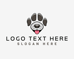 Dog Paw Character logo