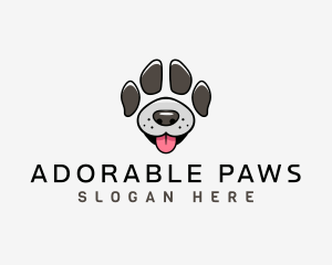 Dog Paw Character logo design