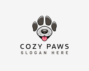 Dog Paw Character logo design