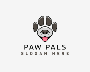 Dog Paw Character logo design