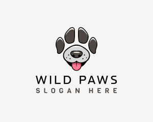 Dog Paw Character logo design