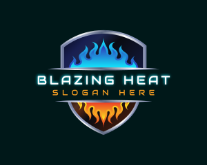 HVAC Heating Cooling logo design