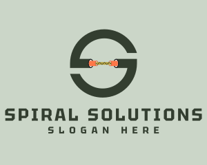 Cable Wire Letter S logo design