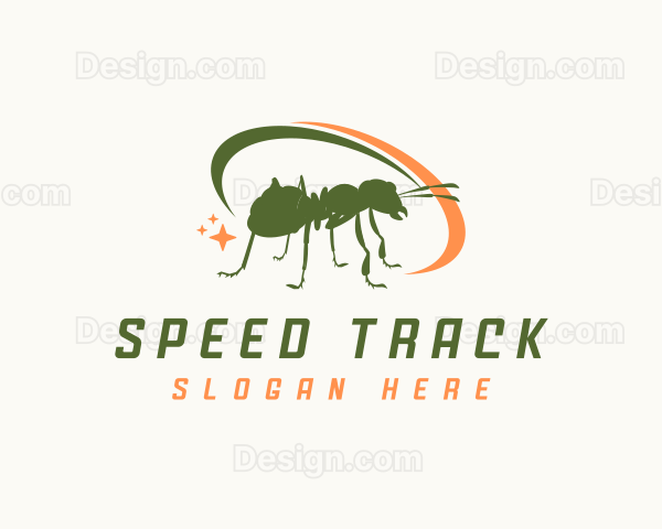 Swoosh Ant Insect Logo