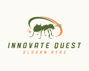 Swoosh Ant Insect logo design