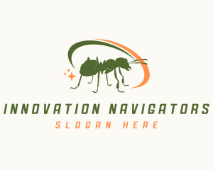 Swoosh Ant Insect logo design